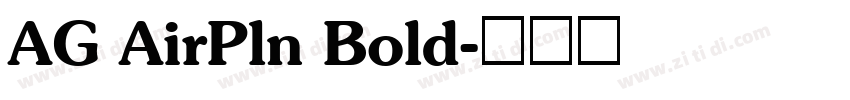 AG AirPln Bold字体转换